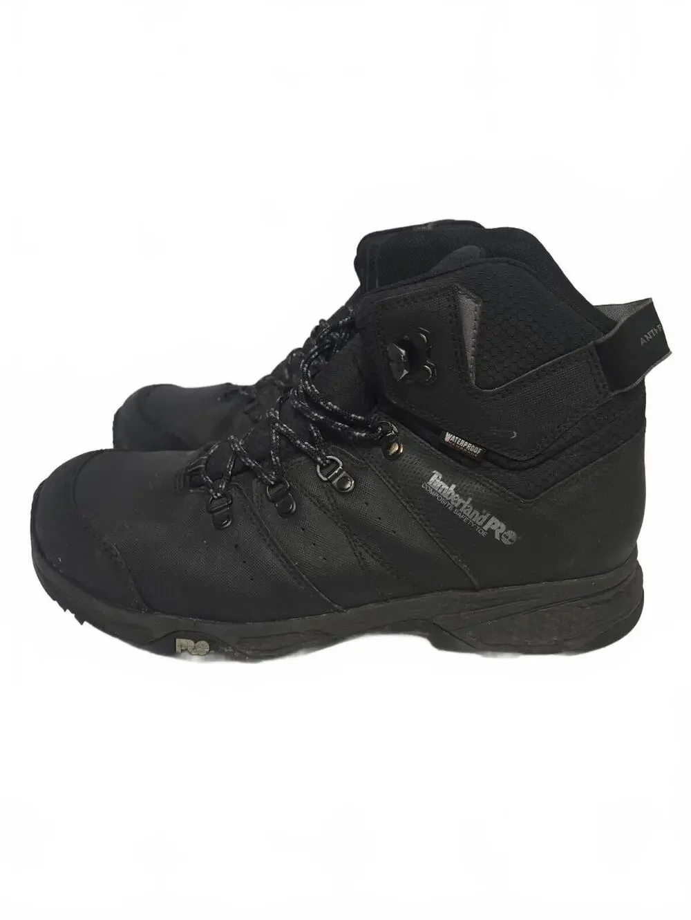 Timberland PRO Men's Mid-Cut Switchback WP Comp Toe Work Boots Black Size 11W